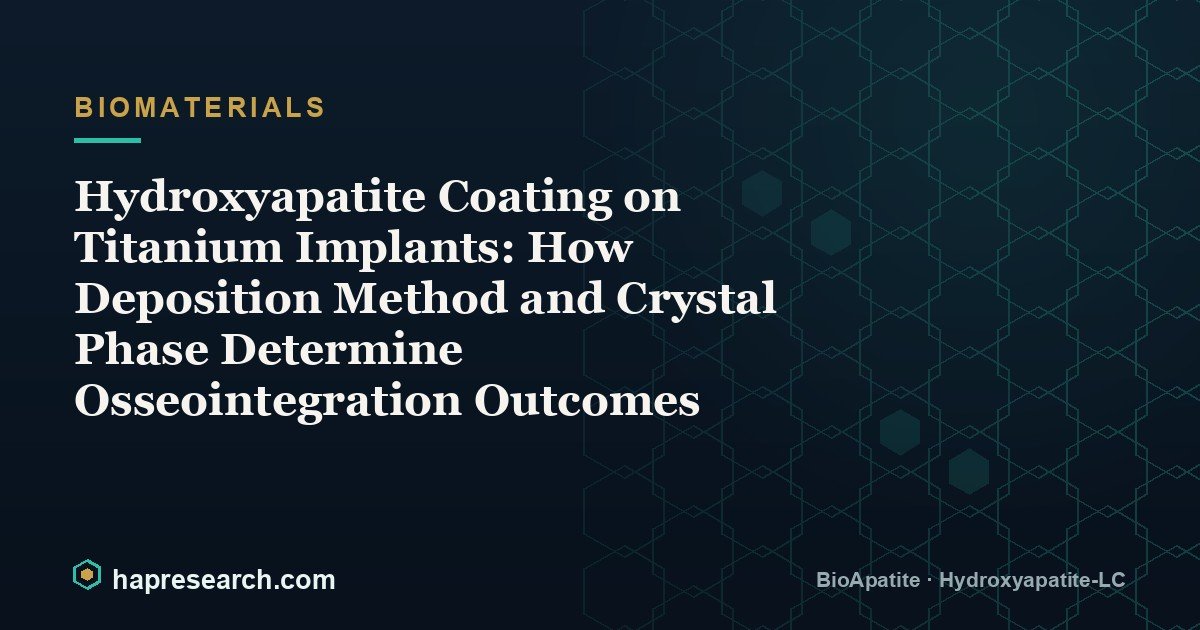 Hydroxyapatite Coating on Titanium Implants: How Deposition Method and Crystal Phase Determine Osseointegration Outcomes