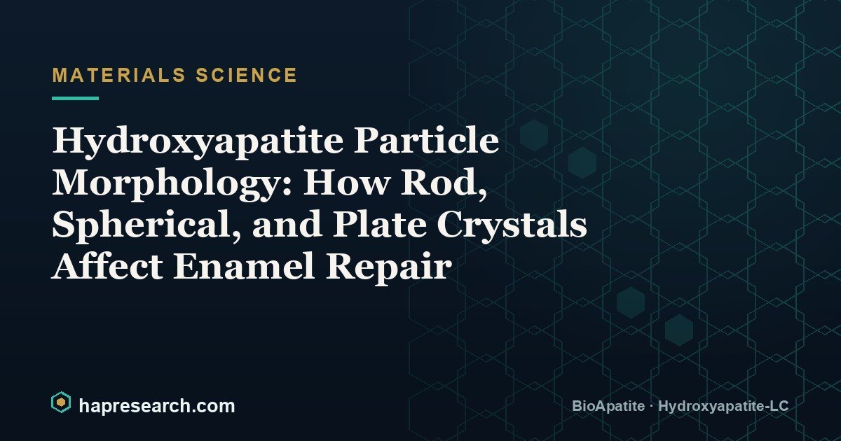Hydroxyapatite Particle Morphology: How Rod, Spherical, and Plate Crystals Affect Enamel Repair