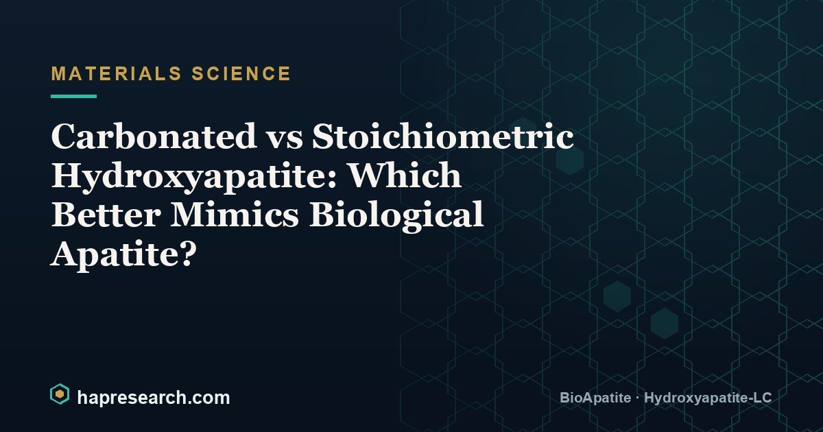 Carbonated vs Stoichiometric Hydroxyapatite: Which Better Mimics Biological Apatite?