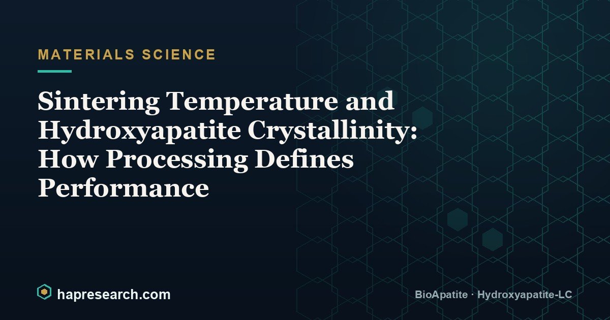 Sintering Temperature and Hydroxyapatite Crystallinity: How Processing Defines Performance