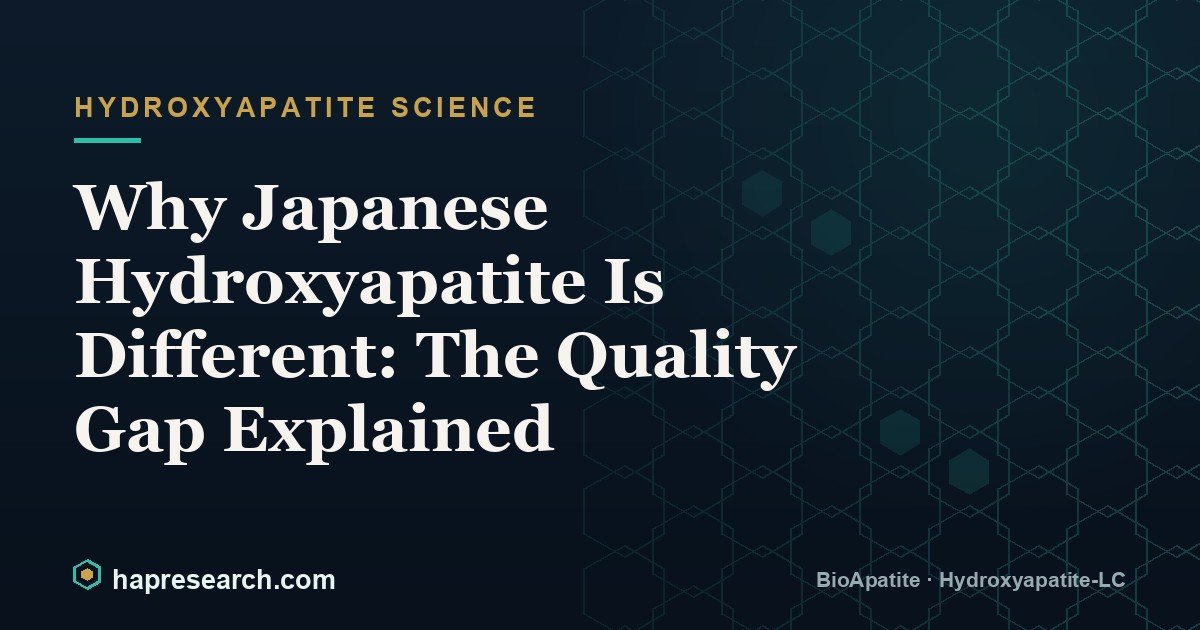 Why Japanese Hydroxyapatite Is Different: The Quality Gap Explained