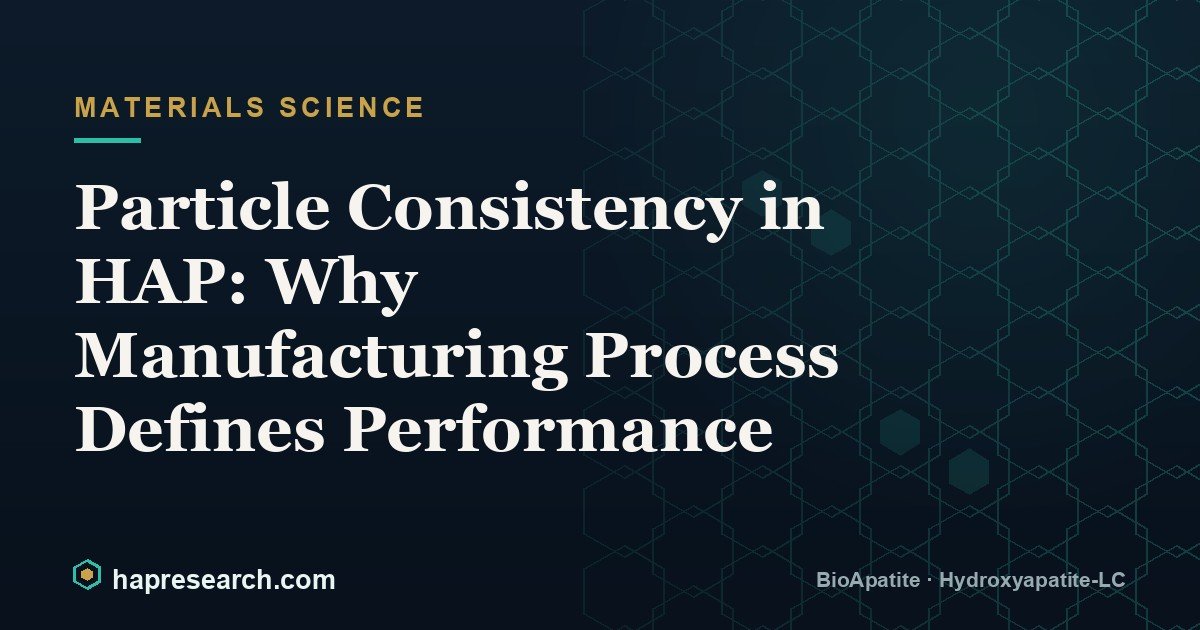 Particle Consistency in HAP: Why Manufacturing Process Defines Performance