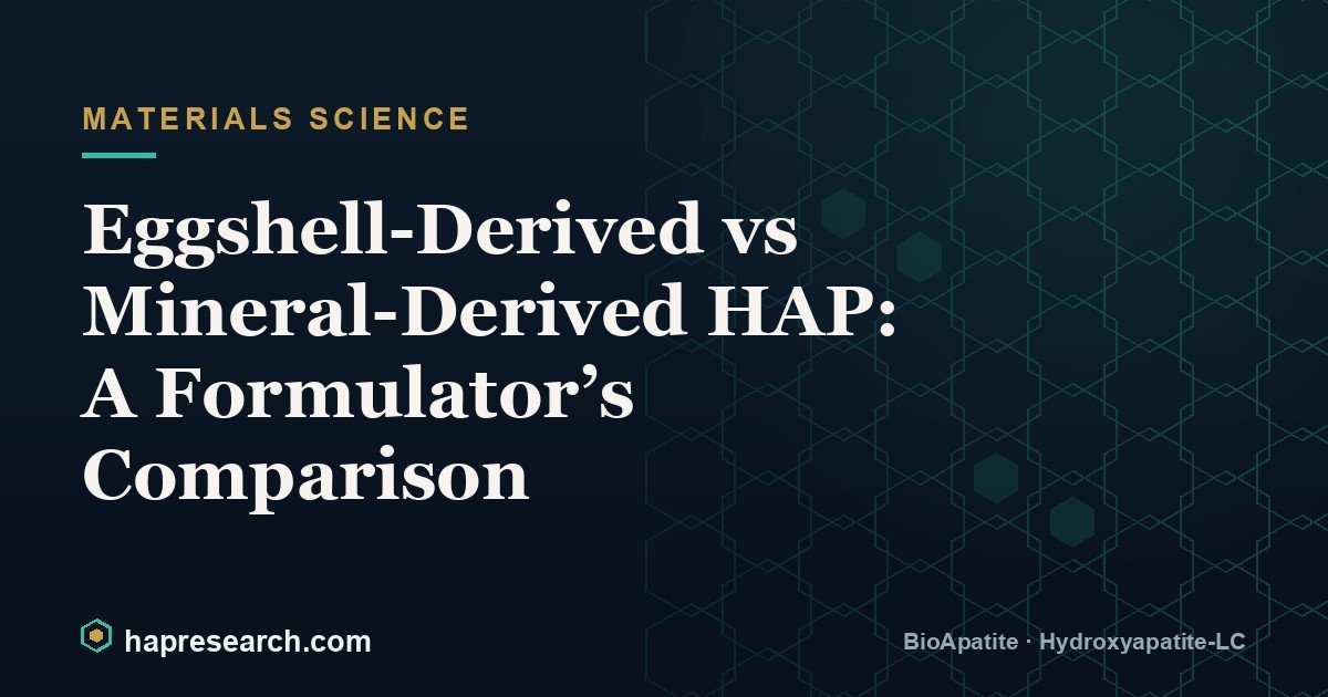 Eggshell-Derived vs Mineral-Derived HAP: A Formulator’s Comparison