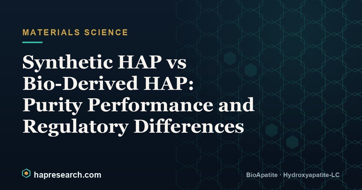 Synthetic HAP vs Bio-Derived HAP: Purity Performance and Regulatory Differences