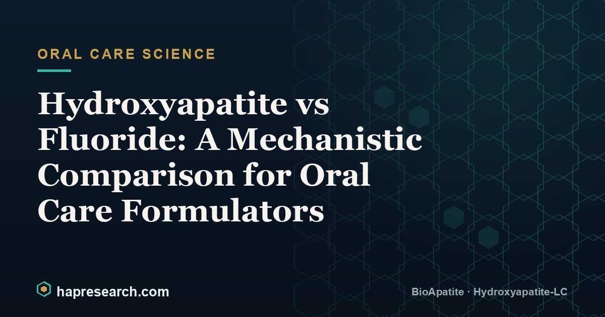 Hydroxyapatite vs Fluoride: A Mechanistic Comparison for Oral Care Formulators