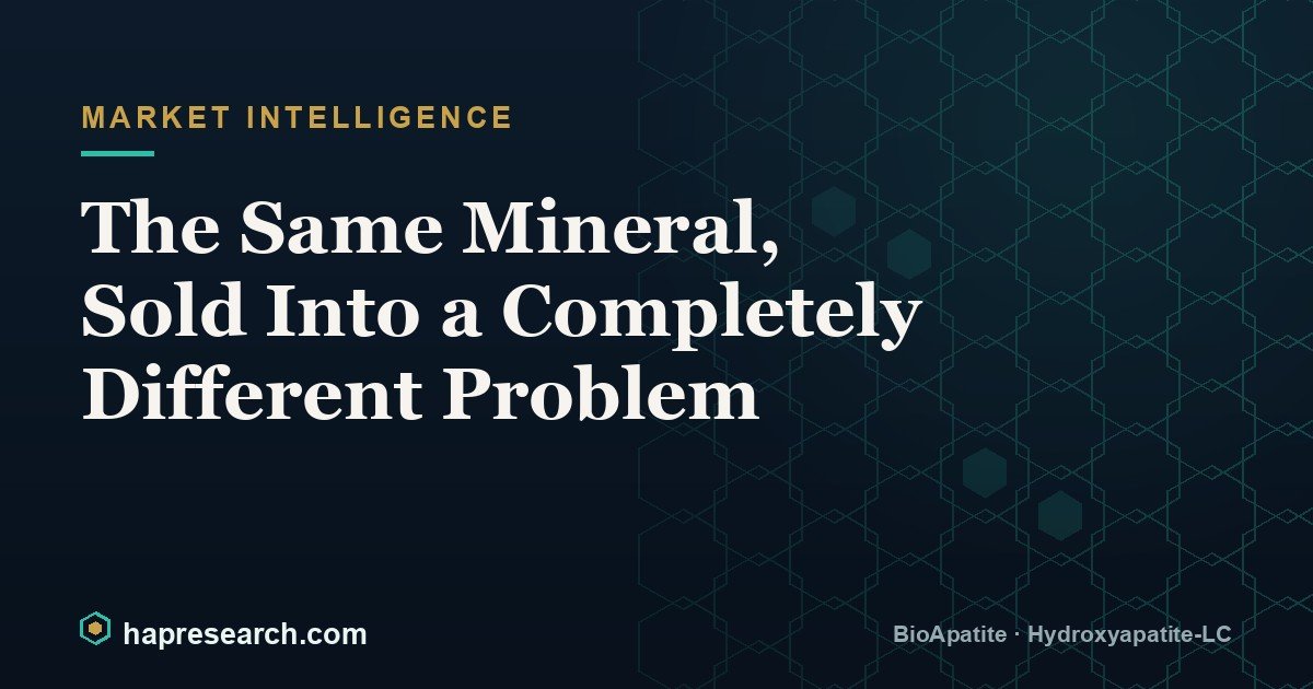 The Same Mineral, Sold Into a Completely Different Problem