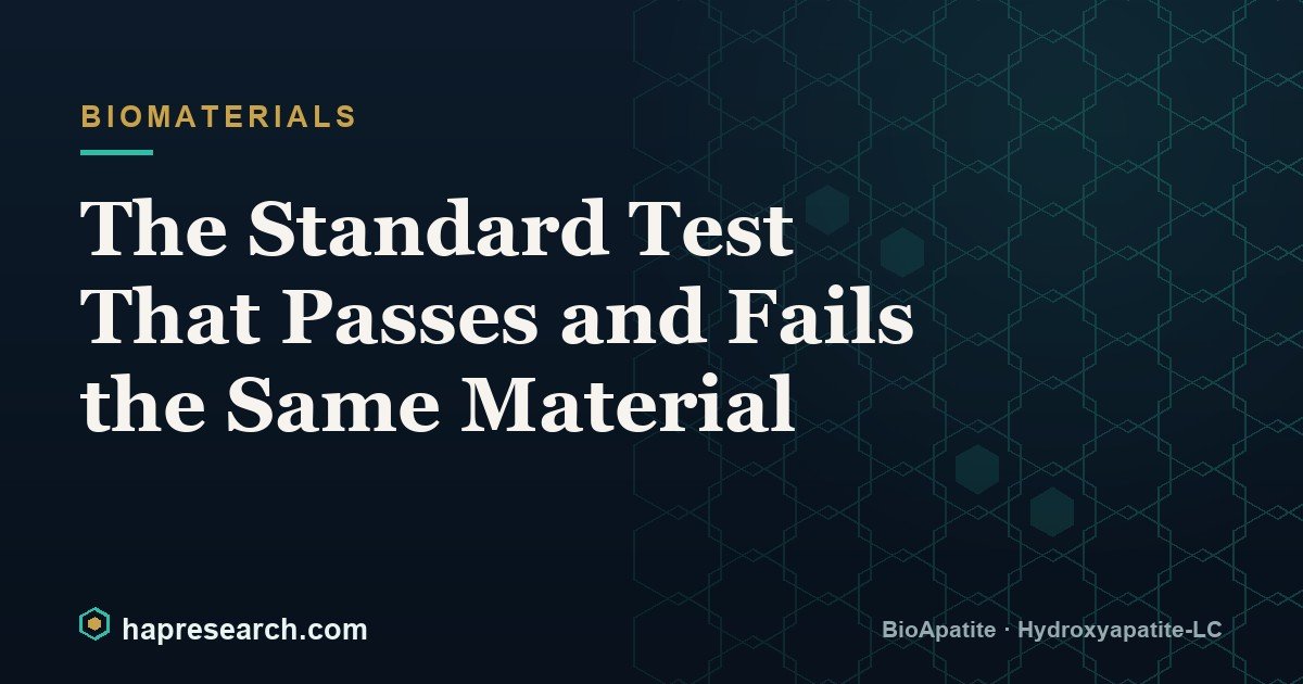 The Standard Test That Passes and Fails the Same Material