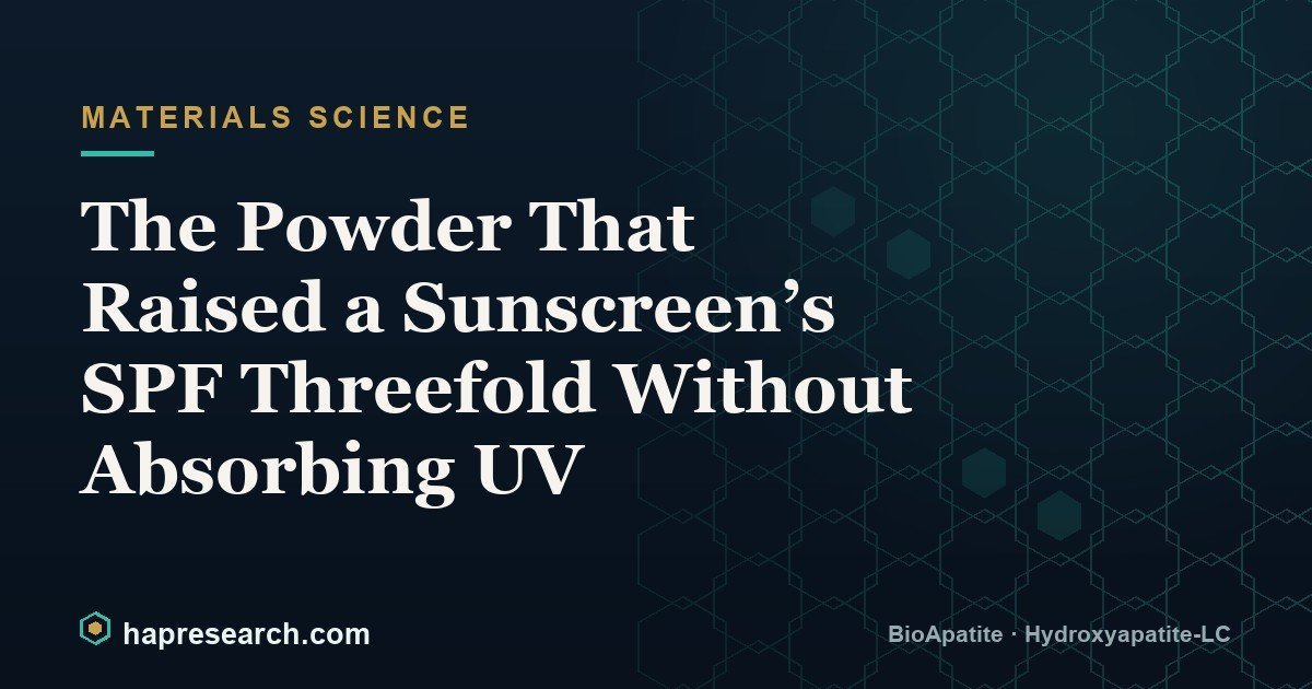The Powder That Raised a Sunscreen’s SPF Threefold Without Absorbing UV