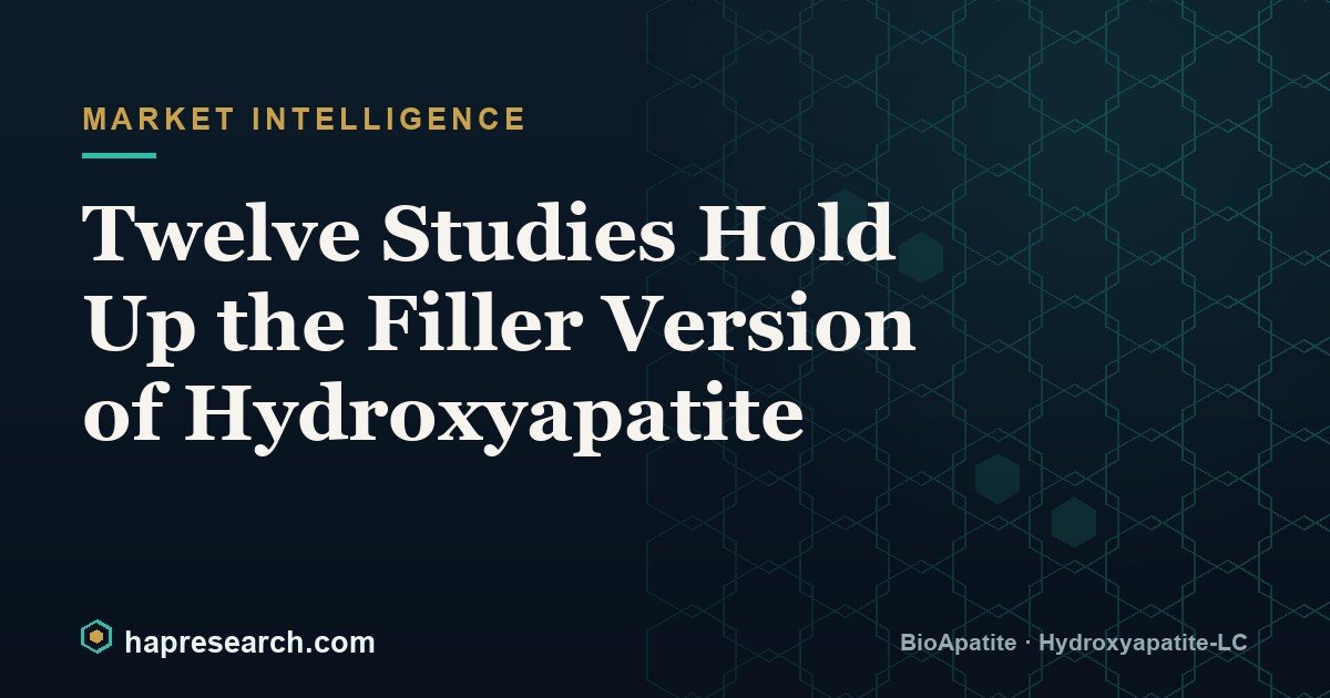 Twelve Studies Hold Up the Filler Version of Hydroxyapatite